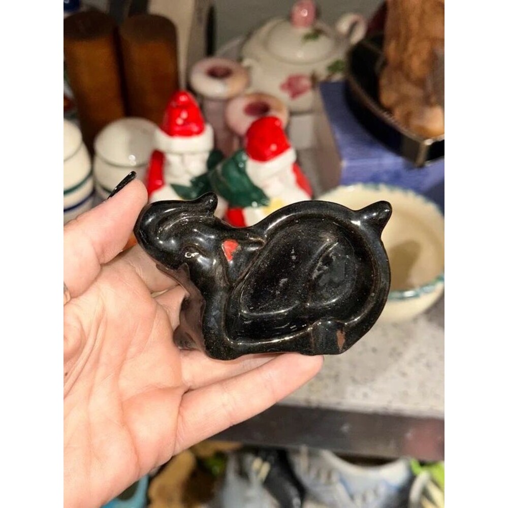 Vintage Redware Elephant Ashtray